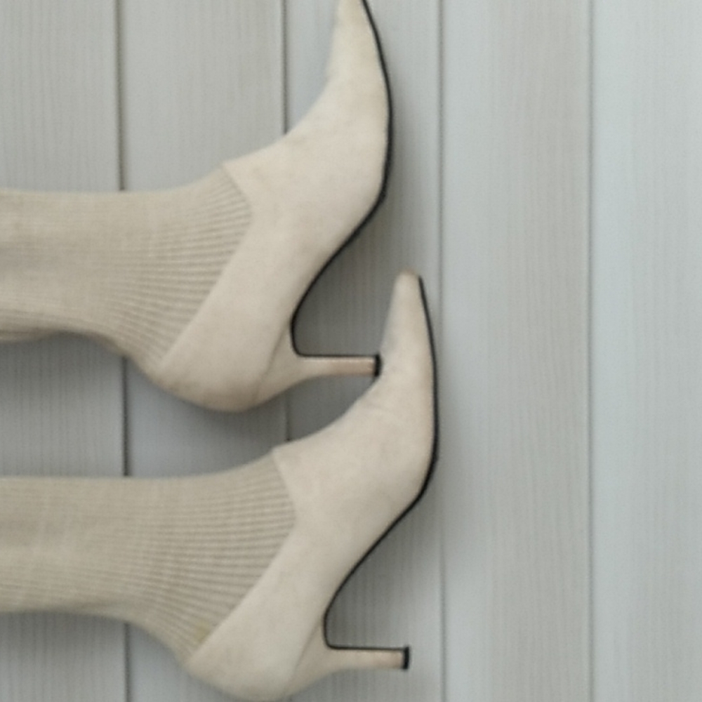 Vintage, Rampage, Fabric, Upper Balance, Beige Boots, beautiful - Picture 2 of 11